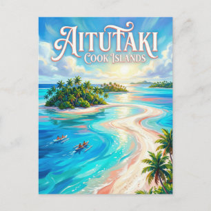 Cartão Postal Laguna de Aitutaki Ilhas Cook