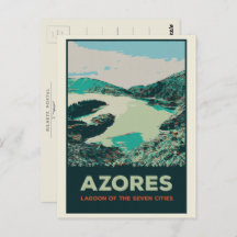 Laguna dos Açores de 7 cidades ilustrando Portugal