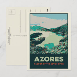 Cartão Postal Laguna dos Açores de 7 cidades ilustrando Portugal