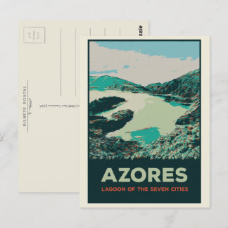 Cartão Postal Laguna dos Açores de 7 cidades ilustrando Portugal