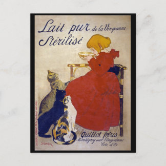 Cartão Postal Lait pur stérilisé de la Vingeanne, Steinlen
