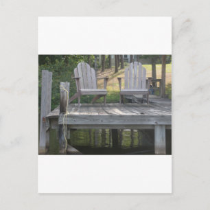 Cartão Postal Lake Anna dock chairs