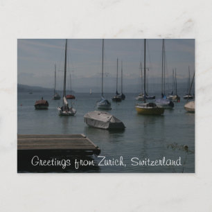 Cartão postal Lake Boats Zurich