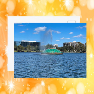 Cartão Postal Lake Eola Fountain Orlando Florida Foto