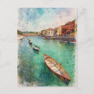 Cartão Postal Lake Garda (Lago di Garda) - Watercolor Splash