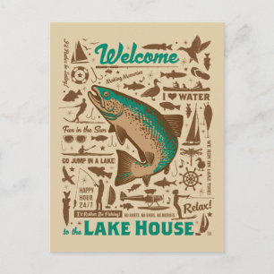 Cartão Postal Lake House Pattern