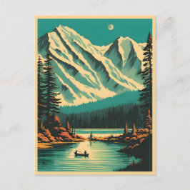 Cartão Postal Lake Louise Banff National Park Retro Travel