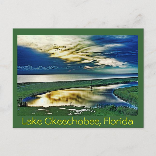 Cartão Postal Lake Okeechobee, Flórida, E.U.A. (Frente)