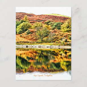 CARTÃO POSTAL LAKE REFLECTS WALES UK