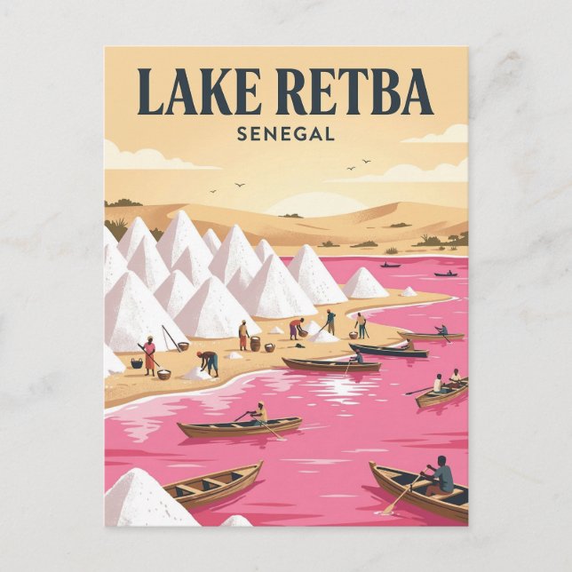 Cartão Postal Lake Retba, Dakar, Dakar (Frente)