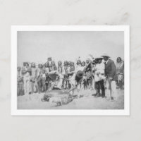 Lakota índios esfolando fotografia de gado