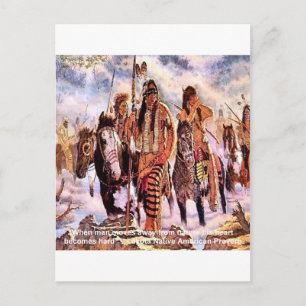 Cartão Postal Lakota Native American Nature Proverb