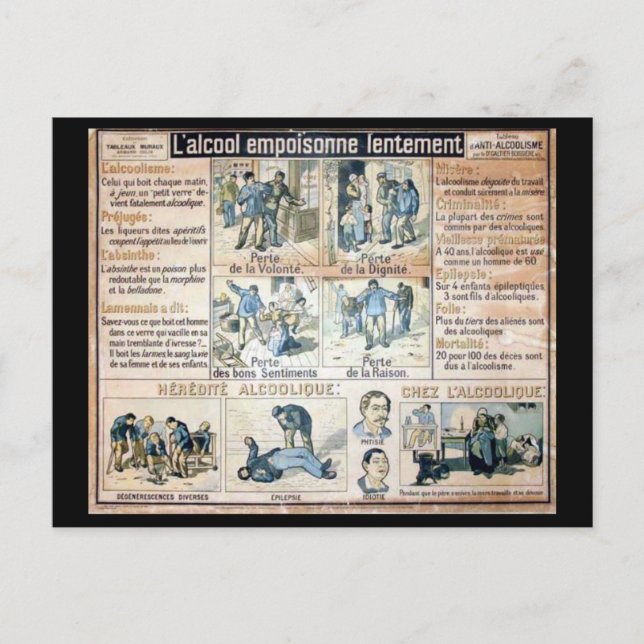 Cartão Postal L'Alcool Voila l'Ennemi #2 (Frente)