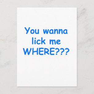 Cartão Postal lamba-me onde azul