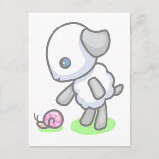 Cartão Postal Lamby-Pie Snail Mail