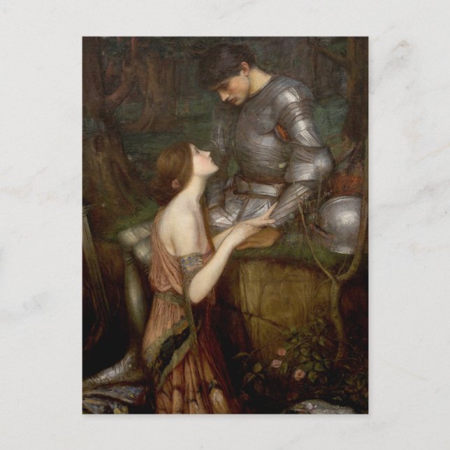 Cartão Postal Lamia e o Soldado por John William Waterhouse (Frente)