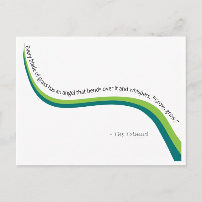 Cartão Postal Lâmina de grama (Frente)