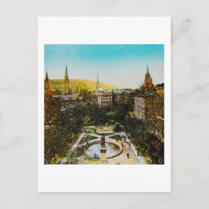 Cartão Postal Lâmina de Lanterna Mágica de Vidro MONTREAL 1890 C