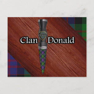 Cartão Postal Lâmina Sgian Dubh do Tartan do Clã Donald
