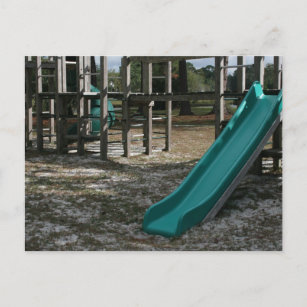 Cartão Postal Lâmina verde de playground, ginástica da selva de 