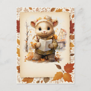 Cartão Postal Lâmpada Aquarela com letra -