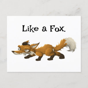 Cartão Postal Lâmpada como uma Piada de Cartoon Engraçado da Fox