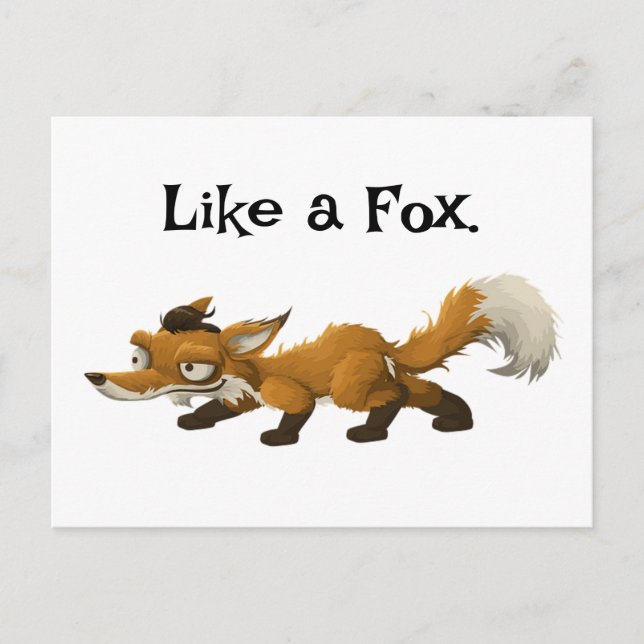 Cartão Postal Lâmpada como uma Piada de Cartoon Engraçado da Fox (Frente)