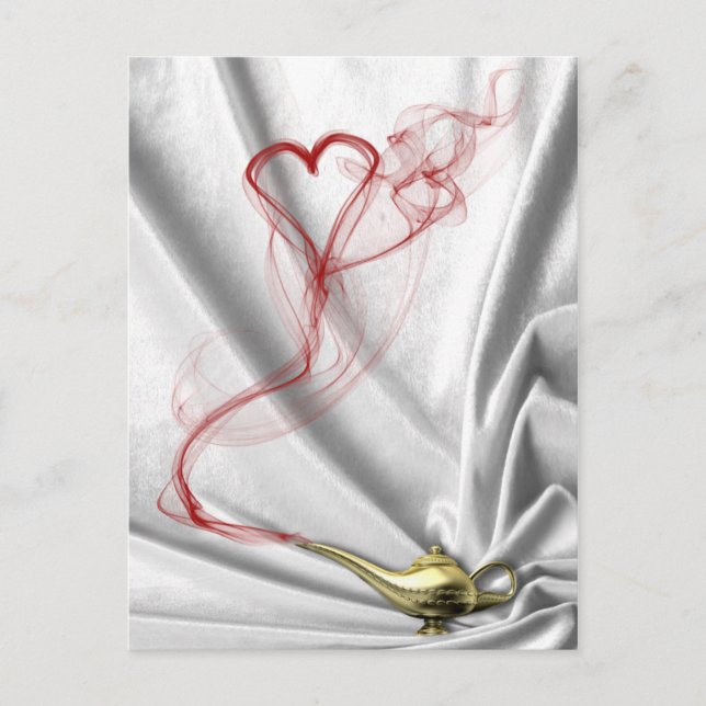 Cartão Postal Lâmpada Genética com Fumaça Cardíaca - Cartão-post (Frente)