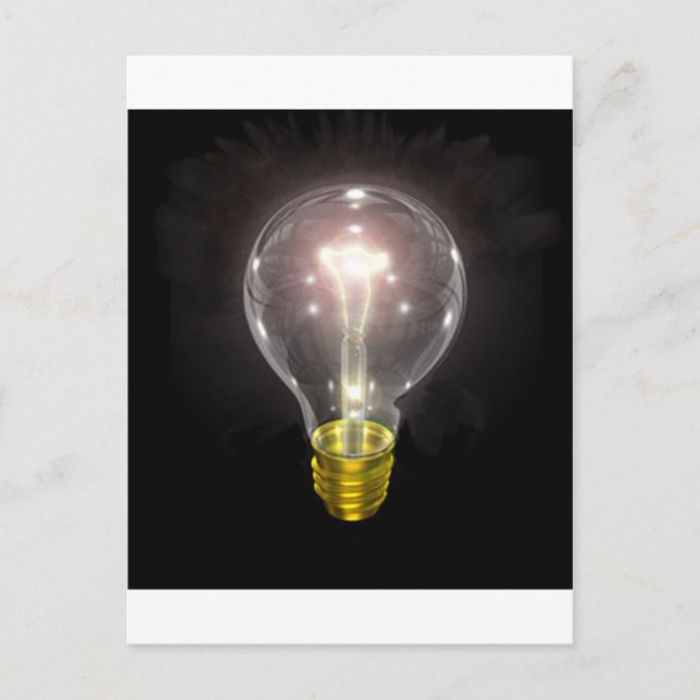 Cartão Postal lâmpada no flare preto de 3 polegadas (Frente)
