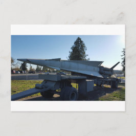 Cartão Postal Lançador de Mísseis Militar em Reboque sobre Rodas