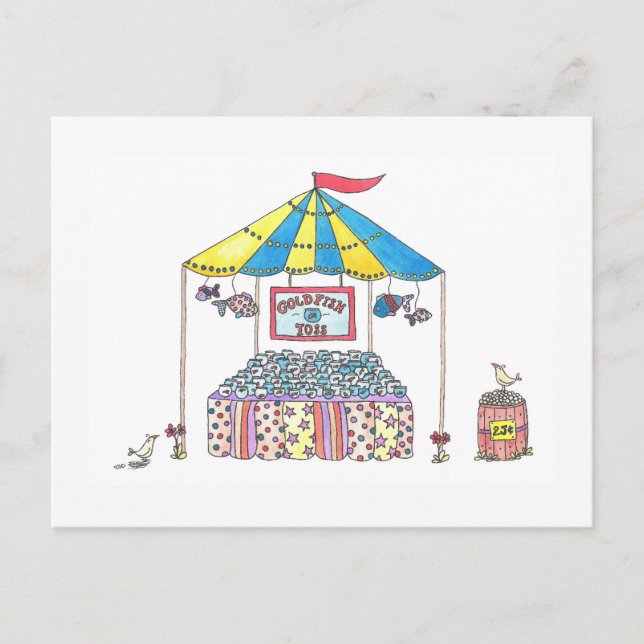 Cartão Postal Lançamento de Peixe Dourado (Frente)