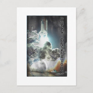 Cartão Postal Lançamento de Shuttle de Endeavor Projetado Perso