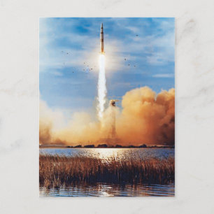 Cartão Postal Lançamento do foguete NASA Apollo 8 no Centro Espa