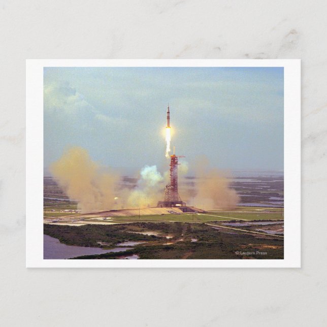 Cartão Postal Lançamento do Projeto de Teste Apollo Soyuz Saturn (Frente)