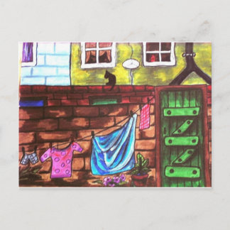 Cartão Postal Lancashire Backyard