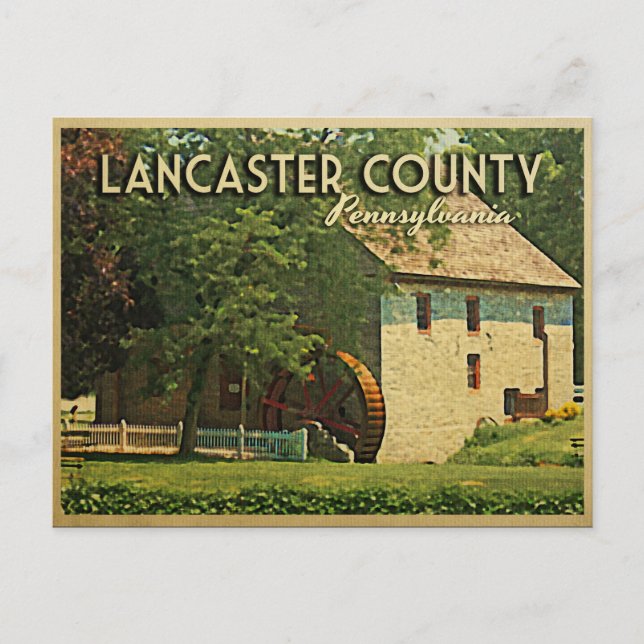 Cartão Postal Lancaster County Pensilvânia (Frente)