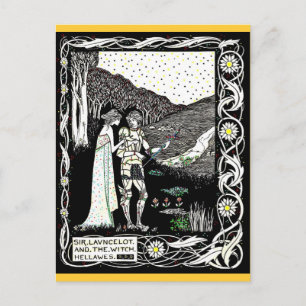 Cartão Postal Lancelot e Hellawes a Bruxa