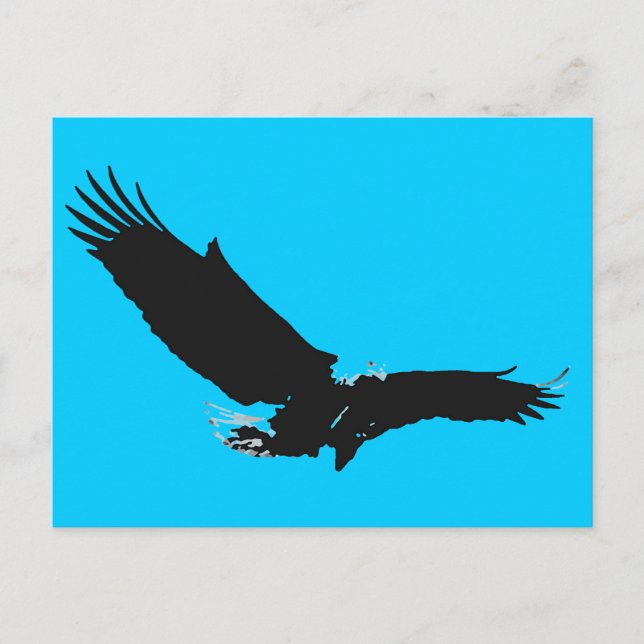 Cartão Postal Landing Eagle Silhouette (Frente)