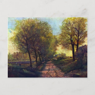 Cartão Postal Lane perto de uma pequena cidade de Alfred Sisley