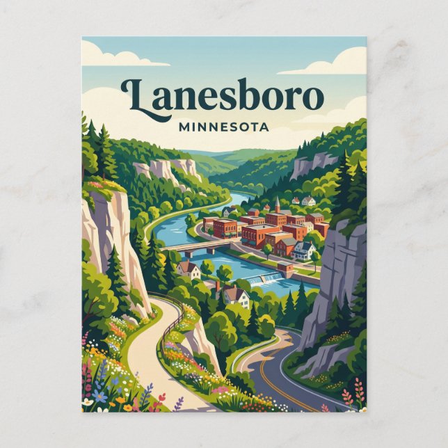 Cartão Postal Lanesboro EUA (Frente)