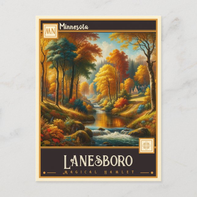 Cartão Postal Lanesboro, Minnesota | Vintage (Frente)