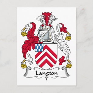 Cartão Postal Langton Family Crest