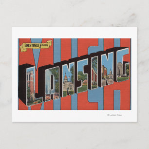 Cartão Postal Lansing, Michigan - Letra Grande Cena 2