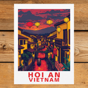 Cartão Postal Lanterna Antiga Cidade de Hoi An Vietnam