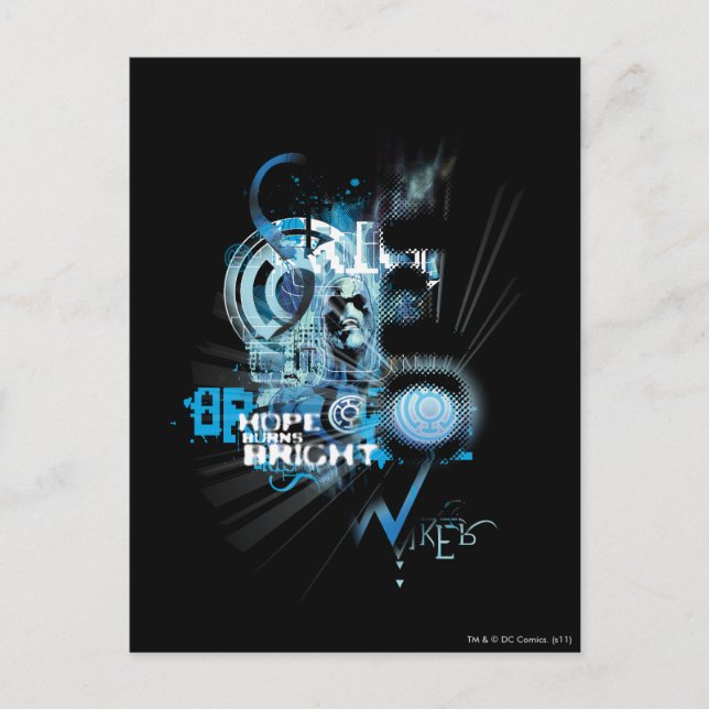 Cartão Postal Lanterna Azul Gráfico 1 (Frente)