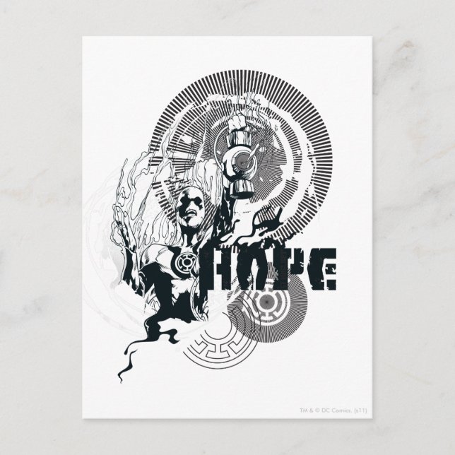 Cartão Postal Lanterna Azul Gráfico 4 (Frente)