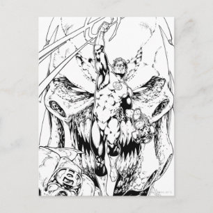 Cartão Postal Lanterna Verde com corrente de luz