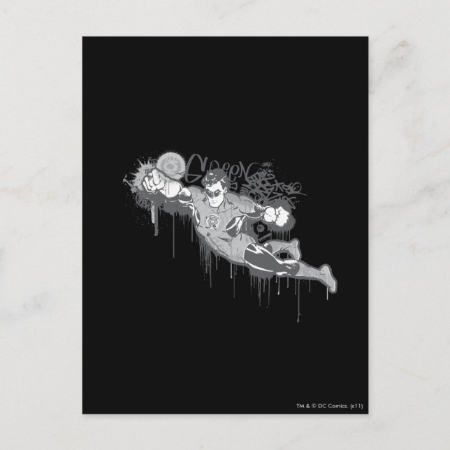 Cartão Postal Lanterna Verde - Inocência Torcida BW (Frente)