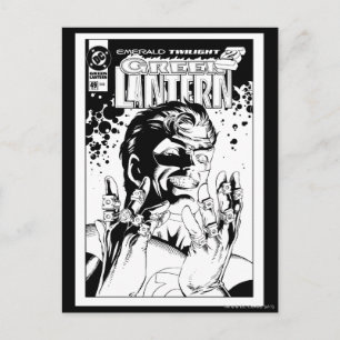 Cartão Postal Lanterna Verde - Muitos Anéis, Preto e Branco