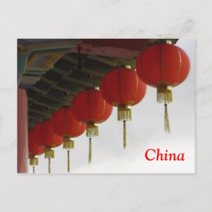Cartão Postal Lanternas Chinesas